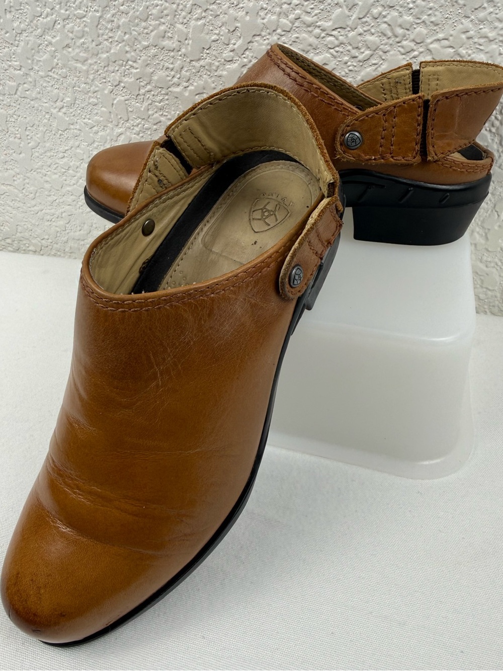 Ariat Brown Leather Slingback Comfort Clogs | Women's 6